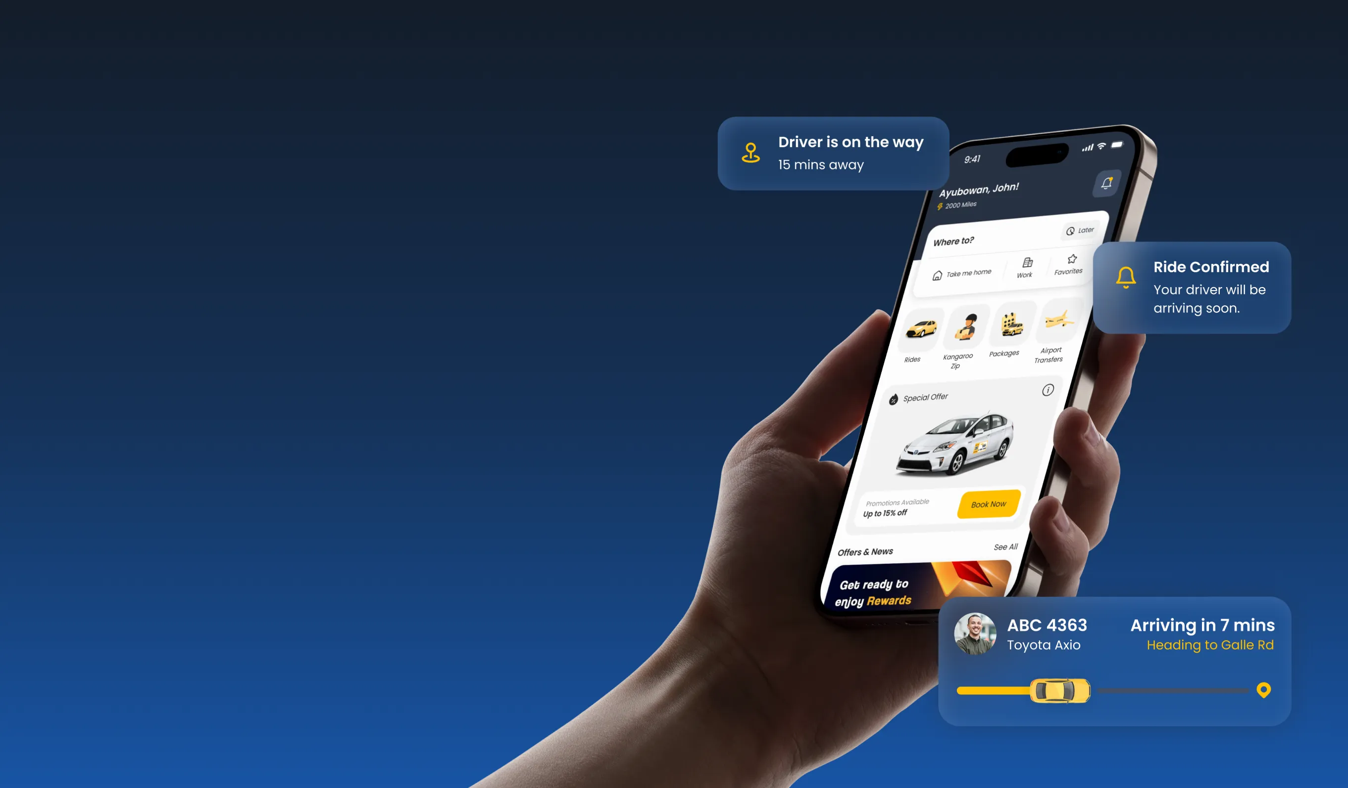 Kangaroo Cabs booking app